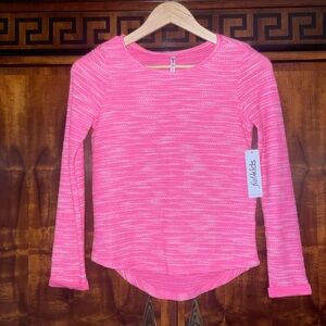Fabkids girls/kids casual sweater size XL pink and white NWT fall/winter